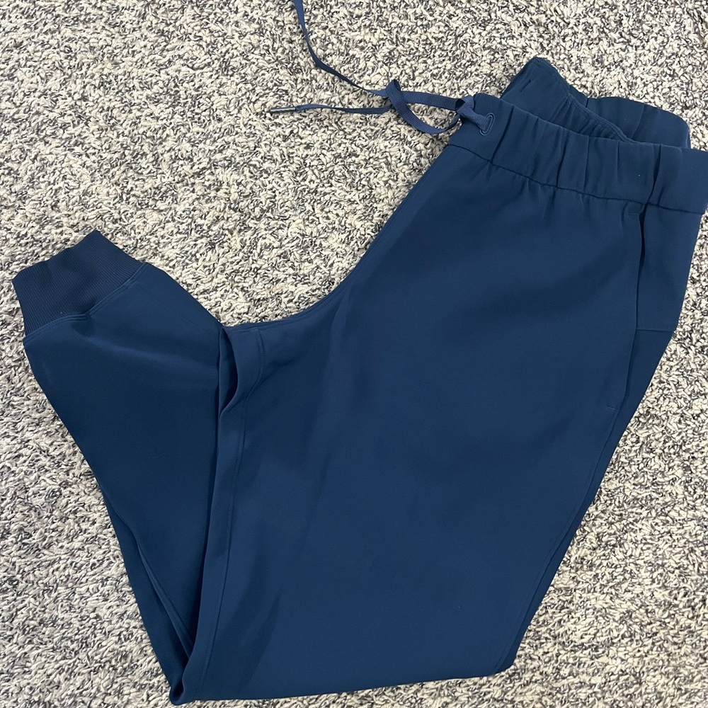 Lululemon Blue Joggers with Elastic Cuffs and Drawstring